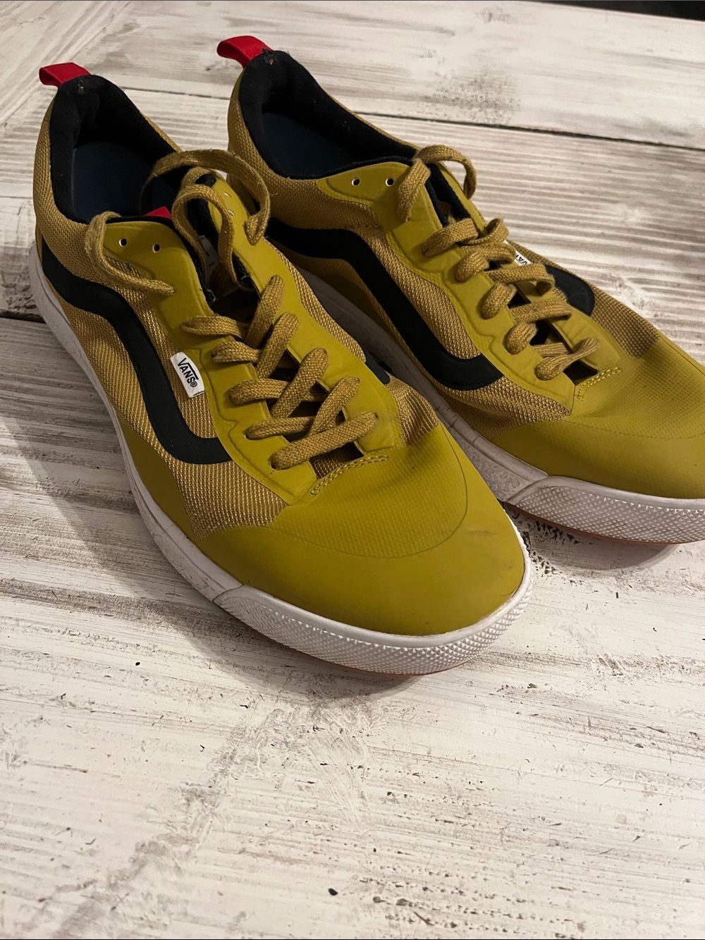 Vans Ultrarage Ochre Yellow/Green Low-Top Sneakers 13